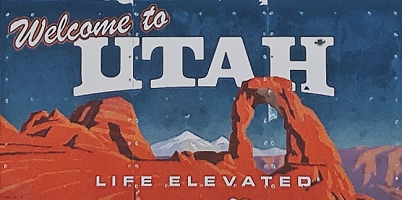 utah welcome sign